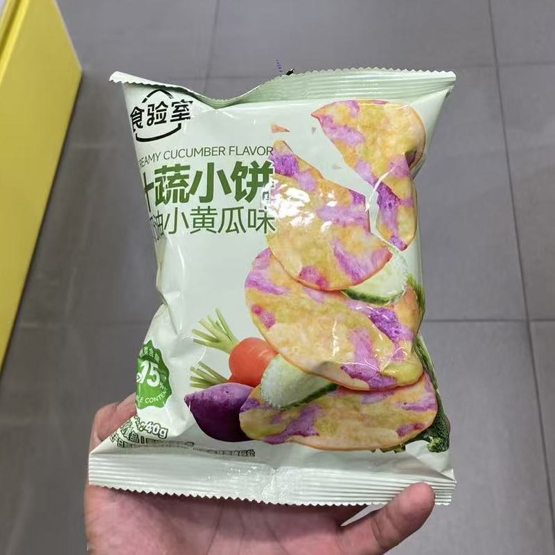 食实验十蔬小饼奶油小黄瓜味40g