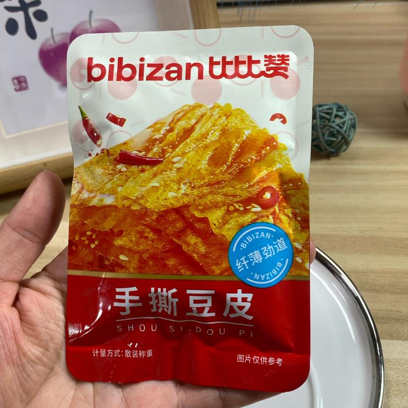 比比赞手撕豆皮辣条豆腐干香辣味片麻辣儿时童年鲜辣零食辣皮素食