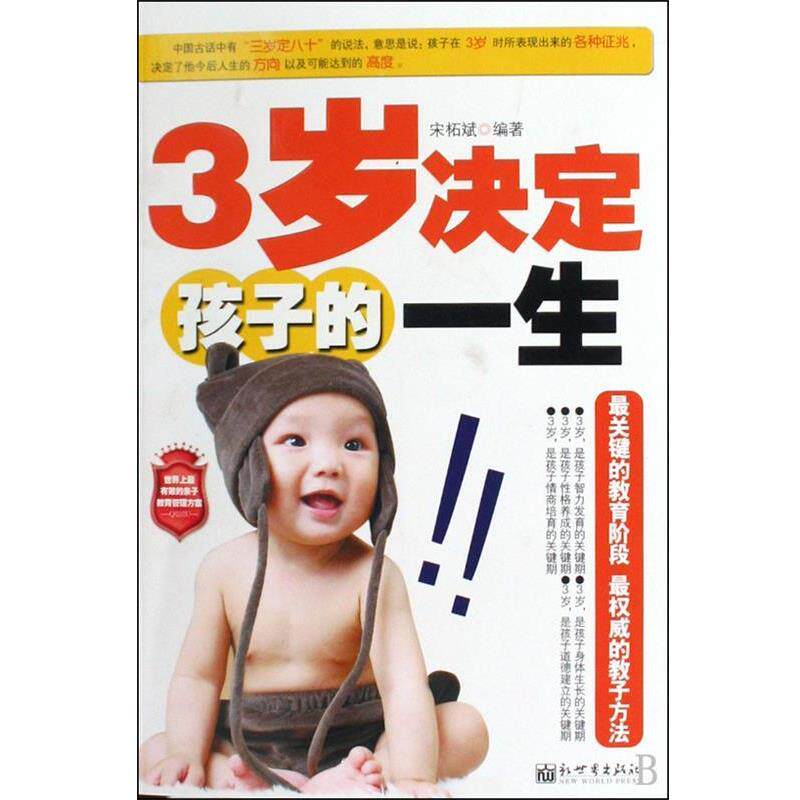 【正版书】 3岁决定孩子的一生 宋柘斌 新世界出版社