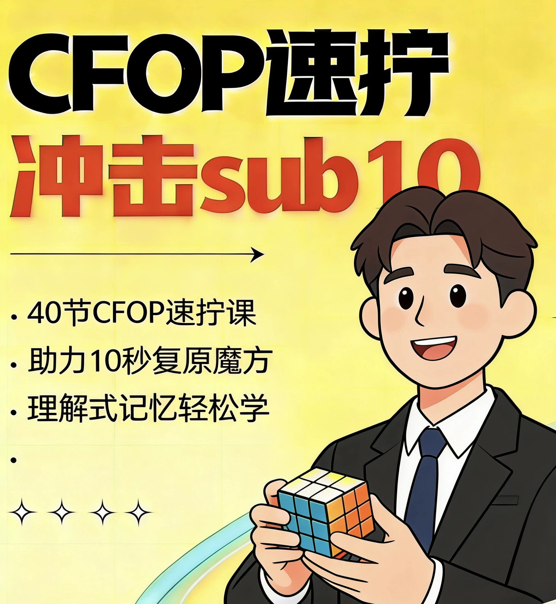 魔方课程三阶cfop少儿魔方C魔方/3D魔方