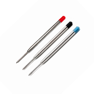 欧标424金属圆珠笔芯98mm旋转原子笔芯商务黑色油性笔替芯G2笔芯