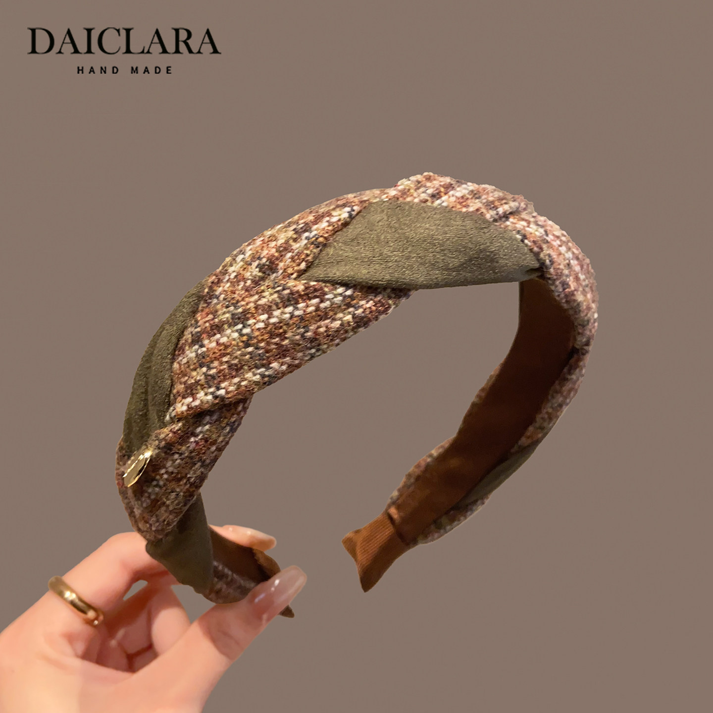 韩国撞色针织麻花发箍女2025新款洋气时尚压发头箍气质百搭发卡