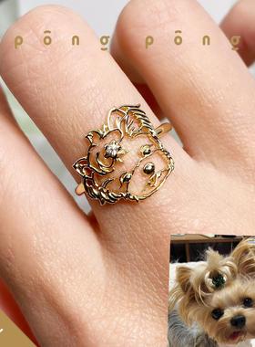 怦怦跳原创设计心形戒指