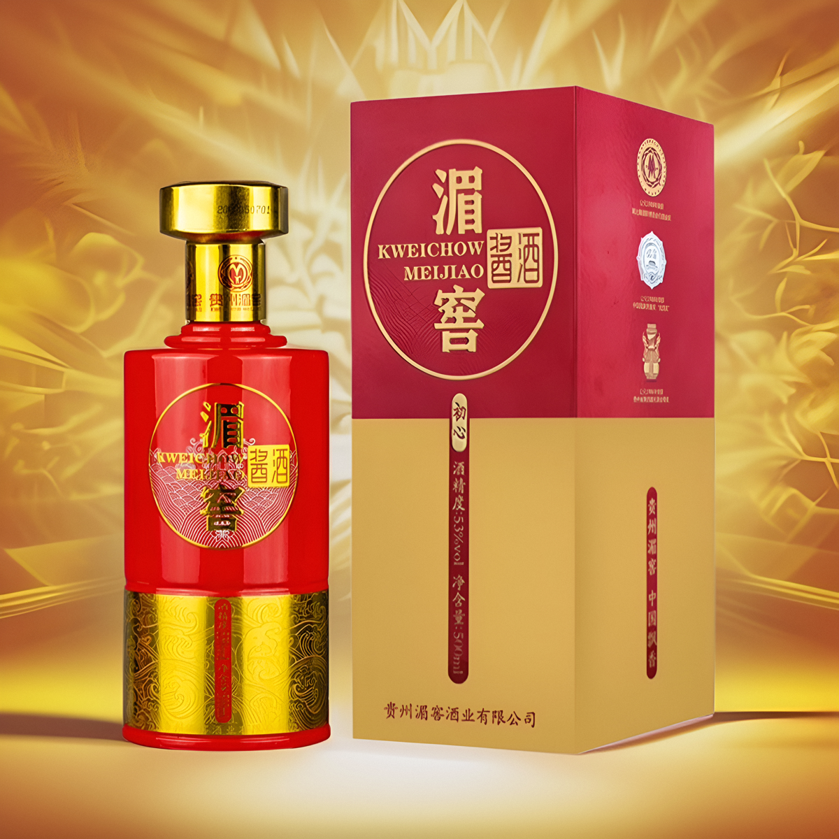 2021年贵州湄窖 湄窖初心 酱香型53度高度白酒500毫升*1瓶/6瓶,酒类,白酒/调香白酒,淘宝优惠券,粉丝福利购,淘宝优惠卷