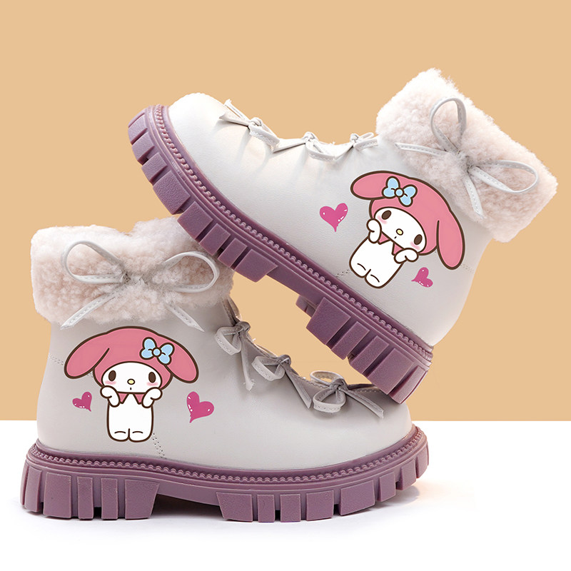 女童马丁靴真皮软底短靴二棉加绒库洛米公主靴小皮靴2025秋冬新款,童鞋/婴儿鞋/亲子鞋,棉靴,淘宝优惠券,粉丝福利购,淘宝优惠卷