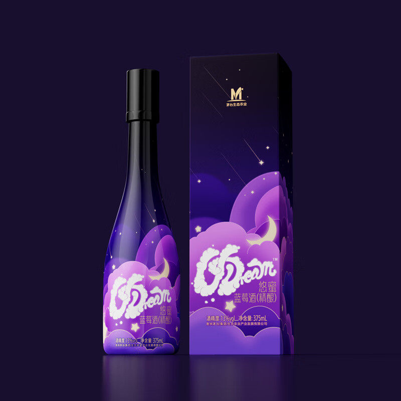 UMEET悠蜜蓝莓酒精酿UDream 13度375ml低度微醺果酒闺蜜聚会自饮