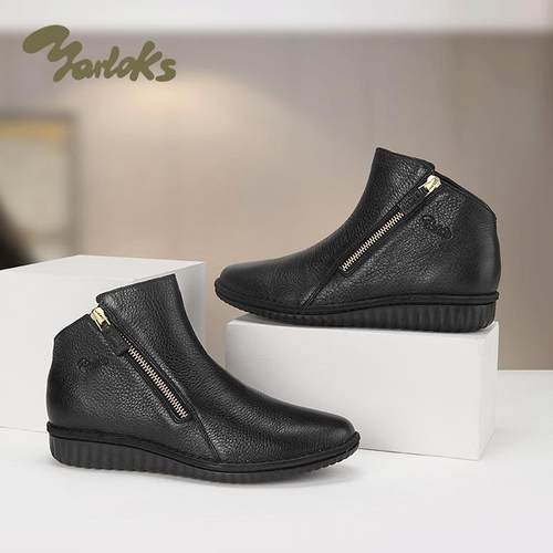 头层牛皮帮面，外翻缝线工艺，FMS缓震设计