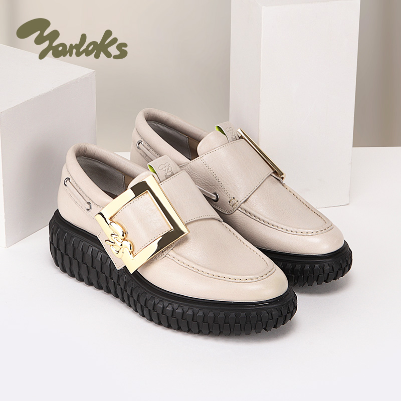 雅乐士英伦风厚底乐福鞋