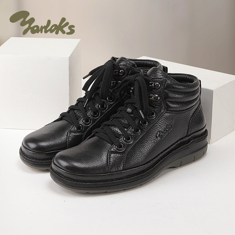 yarloks/雅乐士男士高帮商务休闲皮鞋百搭单靴春秋款男鞋 2318501