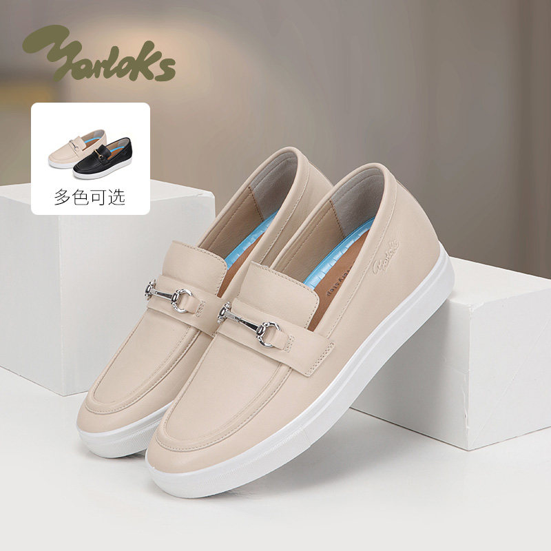 Yarloks/雅乐士金属扣乐福鞋女士一脚蹬轻便舒适平底板鞋 2622403