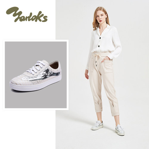 拼接休闲女鞋Yarloks/雅乐士通勤