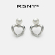 景甜同款 RSNY心形耳钉女小众轻奢时尚 潮耳饰设计师款 个性 夸张