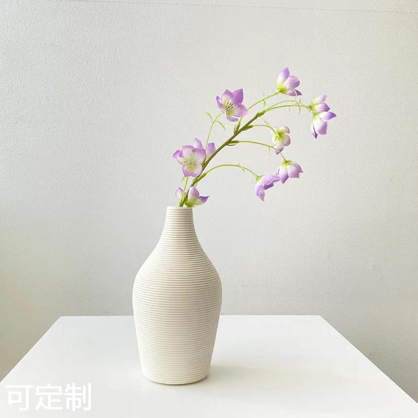 现代简约创意陶瓷白色小花瓶客厅餐桌插花器家居装饰品台面摆件