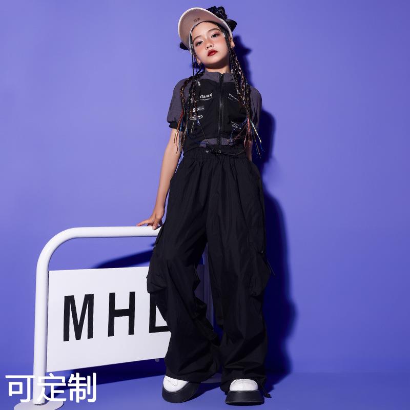 女童爵士舞服装帅气日系街舞演出服套装少儿嘻哈hiphop走秀舞台潮