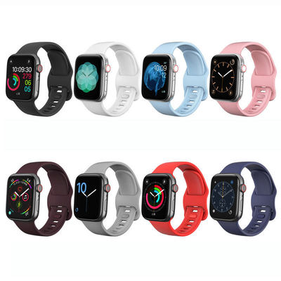 适用苹果Apple Watch8日字扣液态硅胶表带iwatch765432SE手表腕带