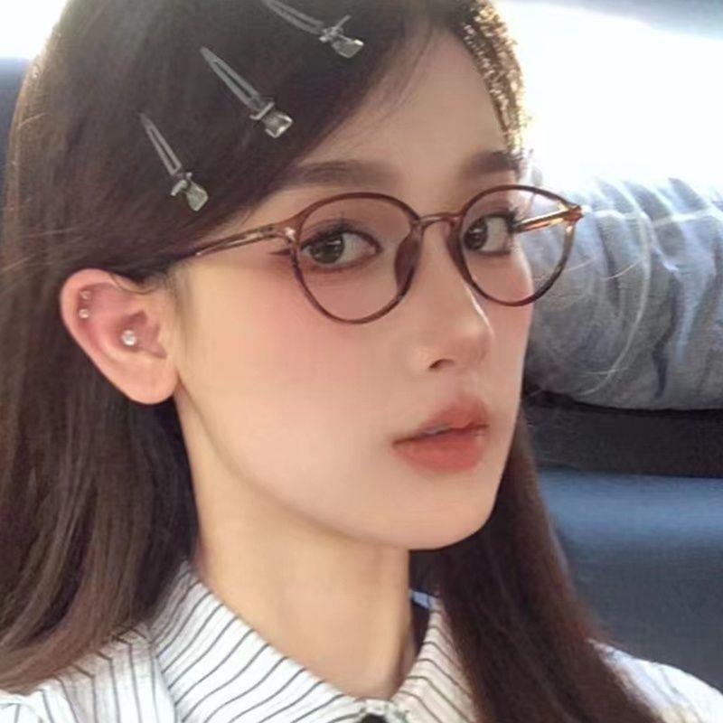 超轻圆框小脸近视时尚韩潮版眼镜可配度数防平光眼睛素颜神器