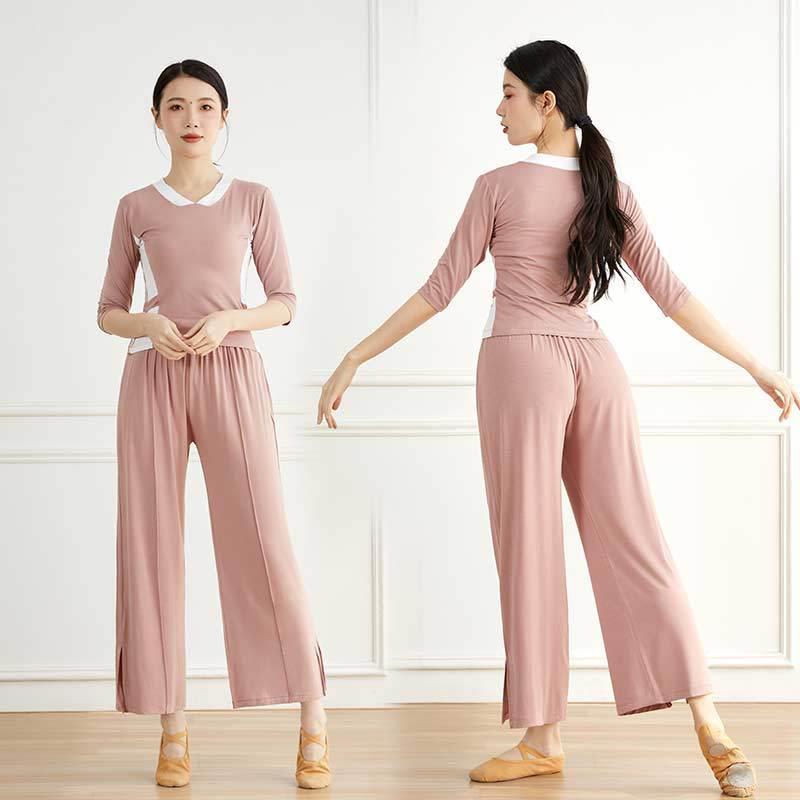 莫代尔舞蹈服女古典舞阔腿裤成人中国舞练功服套装现代舞服新款定
