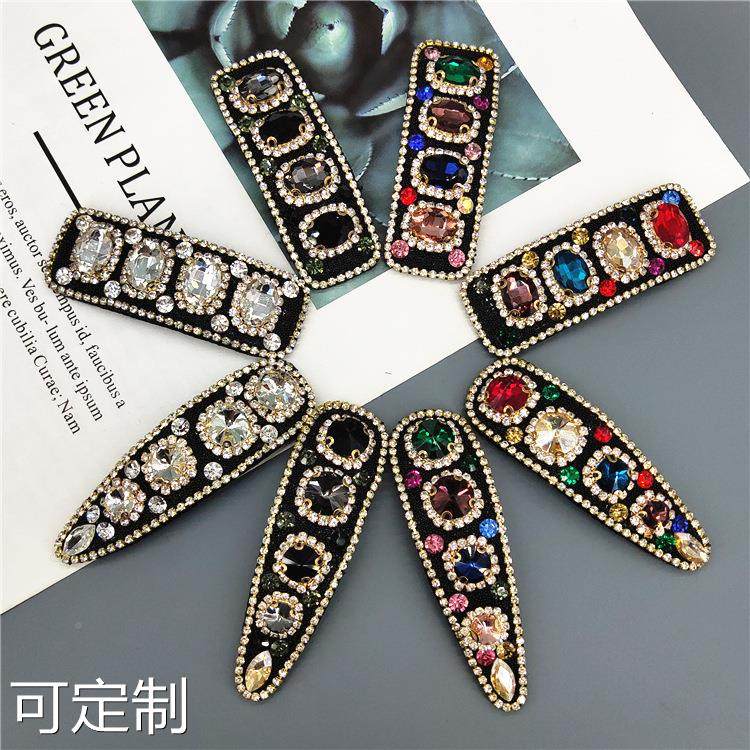 韩版超闪水钻BB夹名族风发夹 复古刘海边夹 女生夹子饰品头饰