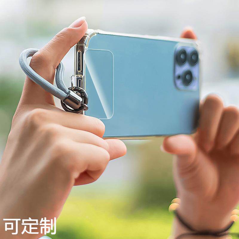 厂家现货5MM加粗手机挂绳手腕绳短款涤纶指环绳带透明手机背贴批