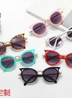 外贸款复古圆形儿童太阳镜 开学季出游儿童时尚太阳镜定做