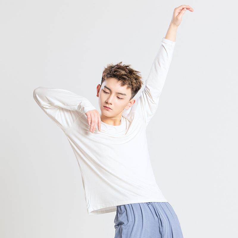 舞者之歌 现代舞练功服男宽松艺考上衣莫代尔跳舞衣服形体训练服