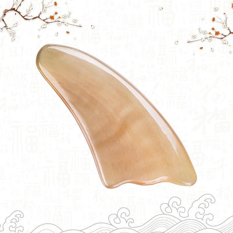 牛角刮痧板绵羊角三角片黄牛角面部按摩美容刮片景区地摊货源
