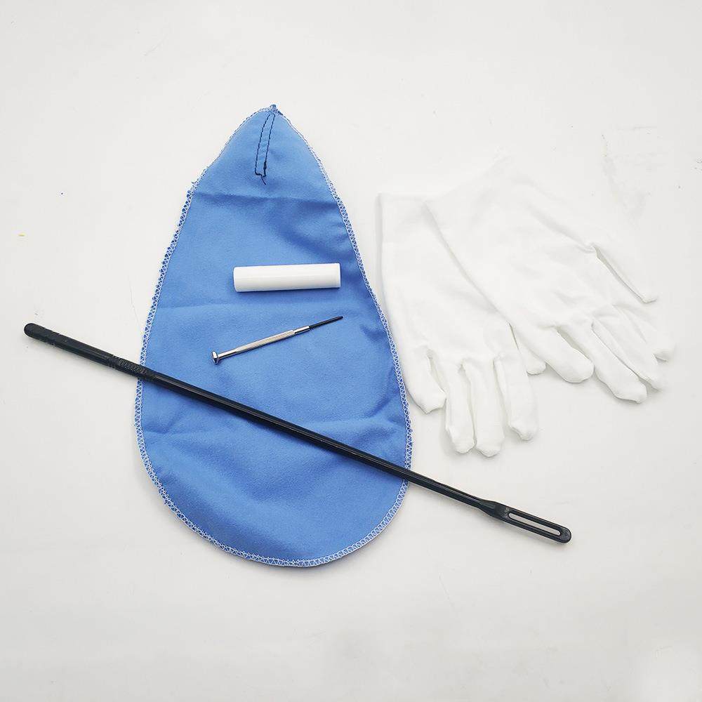 长笛清洁5件套装通条棒手套螺丝刀清洁布软木膏乐器配件