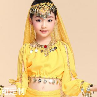 肚皮舞舞蹈上衣灯笼长袖印度舞舞台表演服装上衣童装女