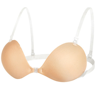 胸贴手掌上托透明后背带可拆双肩带小胸加厚隐形文胸礼服露背内衣