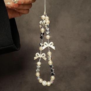 挂链包包相机创意白色装饰挂件手机ins挂绳蝴蝶结ccd定制