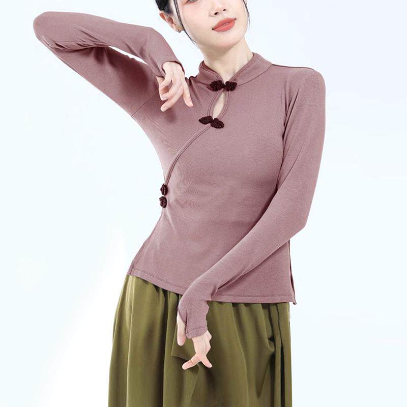 古典舞练功服旗袍上衣显现代舞蹈服装中国舞形体训练服女装2025定