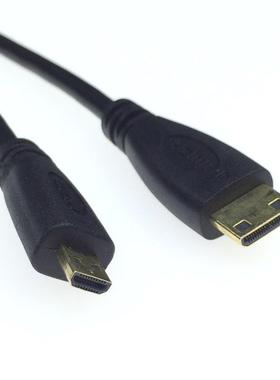 D型微型对C型迷你转换线平板电脑相机microHDMI转miniHDMI转接线