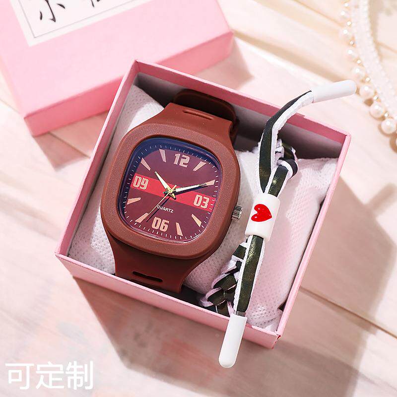 韩版ins风简约中性手表男女学生初中考试情侣时尚潮流石英表