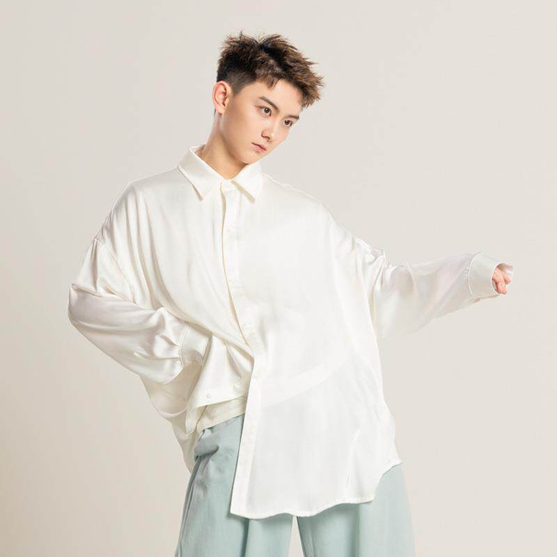 现代舞蹈衬衫练功服男女款演出服宽松上衣飘逸长袖衬衣舞蹈生服装