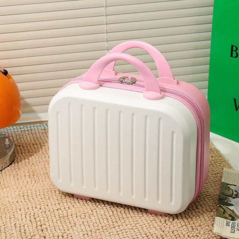 糖果色行李箱女小型轻便14寸手提箱化妆箱旅行箱小号皮箱子收纳箱