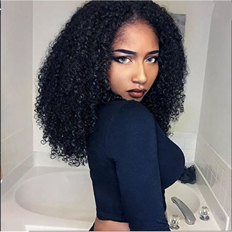 非洲小卷假发hair欧美假发女士短卷发黑色爆炸头化纤头套wigs