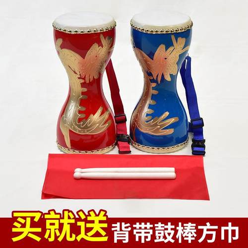12cm 14cm健身手拍鼓成人胸鼓牛皮鼓 广场舞鼓细腰鼓儿童腰鼓定制