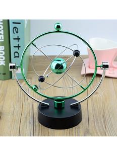 H004彩色地球永动机宇宙星系天体摇杆电磁旋转混沌装饰