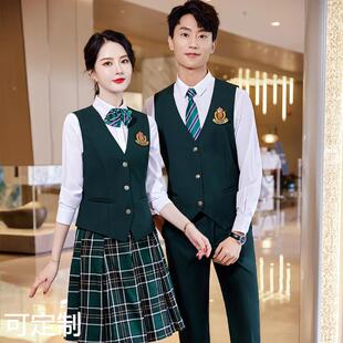 校服百褶裙三件套 女秋冬新款 英伦学院风衬衫 jk高中生制服马甲套装