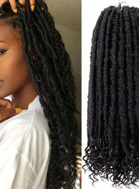 欧美假发非洲脏辫自由女神钩针发辫子Goddess Faux Locs 现货