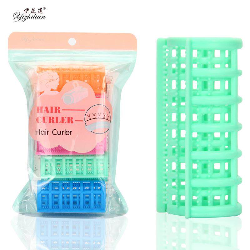 刘海卷发筒带齿夹扣梨花头塑料空气卷发器子母卷家用美发卷