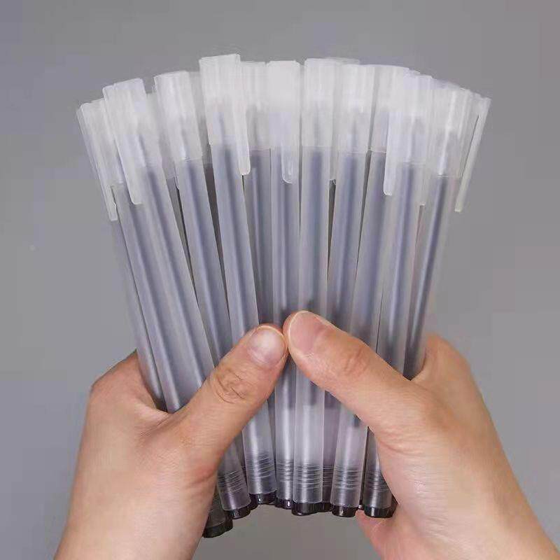 无印风中性笔简约ins高颜值0.5mm黑色针管头签字碳素笔水笔定制