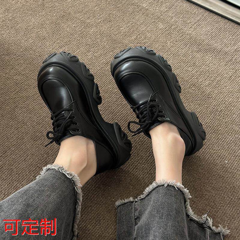 单鞋女2025设计感新款乐福复古厚底小众鞋子春秋百搭英伦风小皮鞋