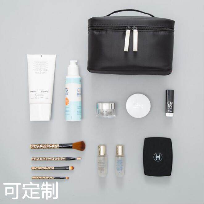 时尚手提式大容量化妆包洗漱包彩妆笔刷旅行多功能便携尼龙收纳包