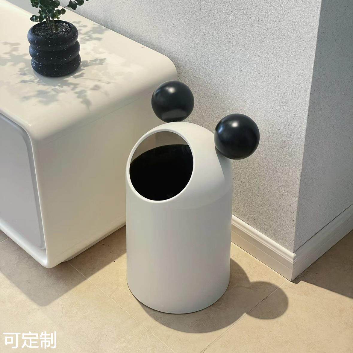 米奇可爱垃圾桶家用北欧风客厅无盖卧室厕所卫生间厨房办公室简约