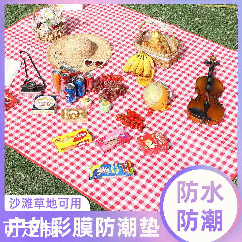 加厚彩膜野外露营垫户外野炊垫野餐地垫草坪垫子铺地宿舍防潮床垫