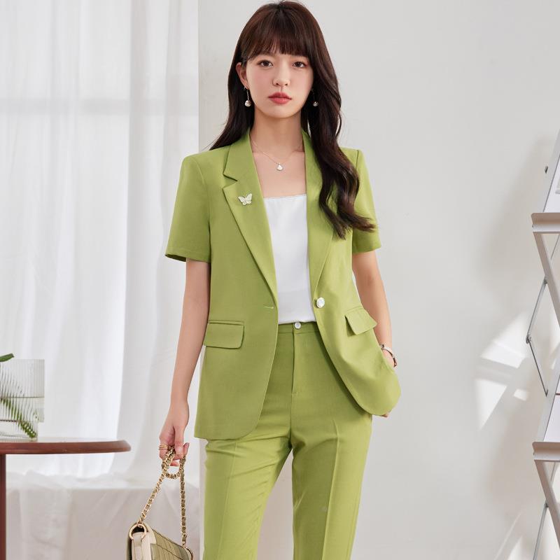 西装外套女夏薄款夏季小个子夏天休闲西服职业套装正装工作服夏款
