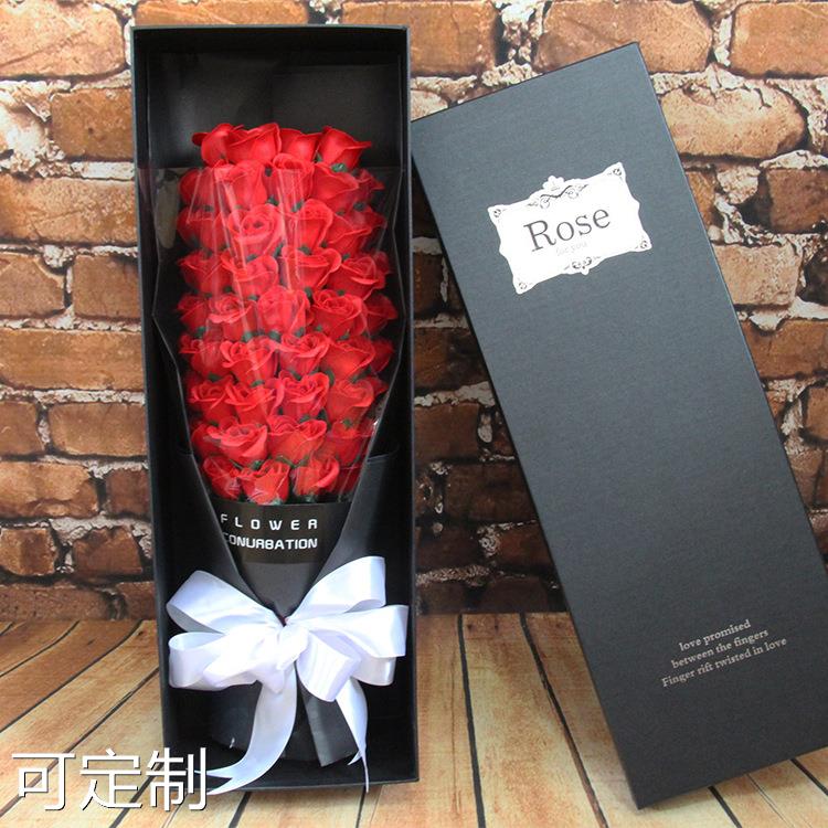 51朵玫瑰香皂花花束礼盒浪漫礼品送女友妈妈七夕情人节创意礼物