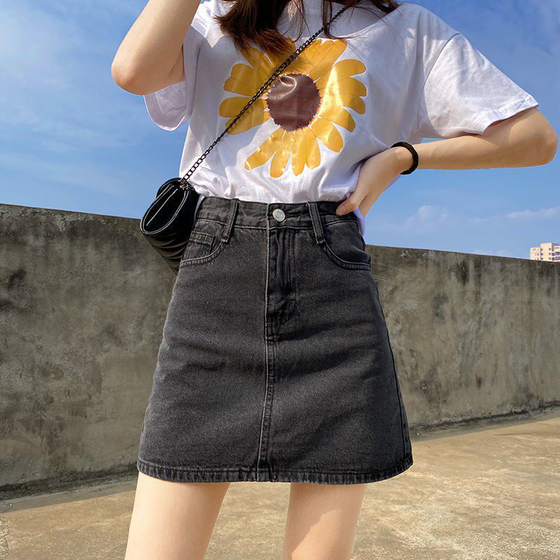辣妹牛仔裙半身裙女夏季新款包裙小个子高腰薄款a字裙包臀牛仔裙