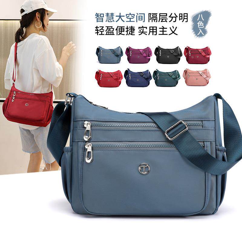 2025新款尼龙牛津布斜挎单肩包女防水时尚休闲包大容量中年妈妈包